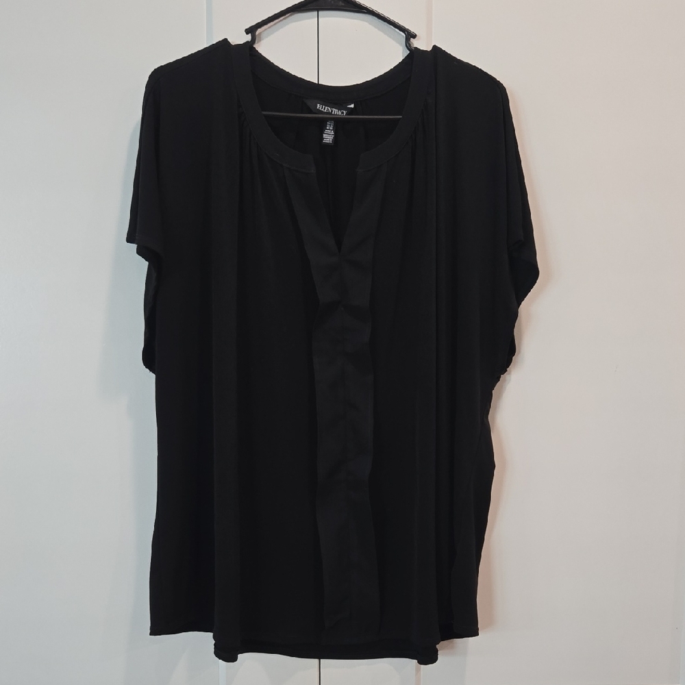 Ellen Tracy Elegant Black Blouse